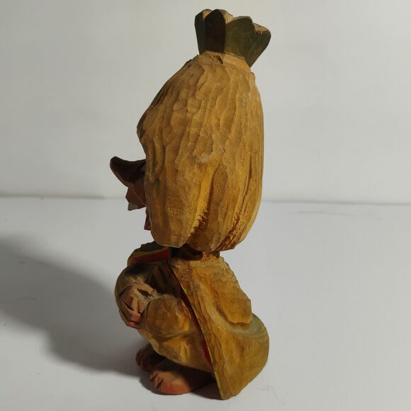 Vintage Henning Wood Carving  TROLL QUEEN/PRINCESS - Picture 2 of 12